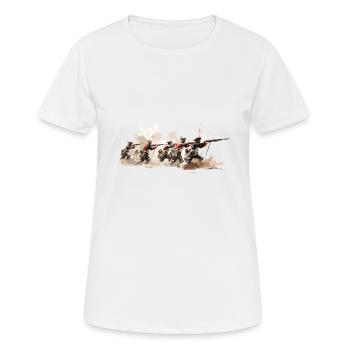 infanterie de ligne soldats napoléoniens grenadier - T-shirt respirant Femme - blanc - Devant - AI Model Female 172 dark (172cm)