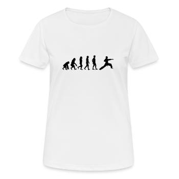 Karaté T-shirt Arts martiaux Cadeau Karaté - T-shirt respirant Femme - blanc - Devant - AI Model Female 172 dark (172cm)