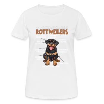 Rottweiler T Gassi Hundehalter Rottweiler Gassi - Frauen T-Shirt atmungsaktiv - Weiß - Vorne - AI Model Female 172 dark (172cm)
