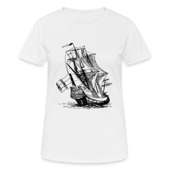 Auf hoher See - Frauen T-Shirt atmungsaktiv - Weiß - Vorne - AI Model Female 172 dark (172cm)