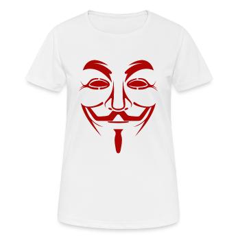 Guy Fawkes - Frauen T-Shirt atmungsaktiv - Weiß - Vorne - AI Model Female 172 dark (172cm)