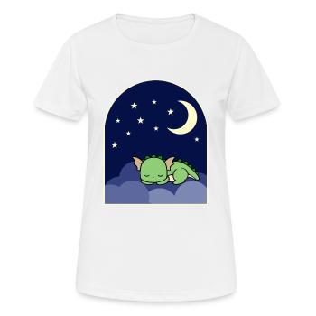 Green Dragon sleeping - Women's Breathable T-Shirt - white - Front - AI Model Female 172 dark (172cm)