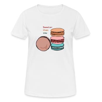 macaron - T-shirt respirant Femme - blanc - Devant - AI Model Female 172 dark (172cm)