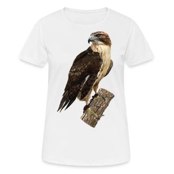 Red-tailed sparrowhawk - Women's Breathable T-Shirt - white - Front - AI Model Female 172 dark (172cm)
