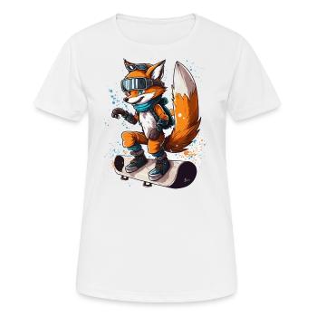 Foxy Frisch - Frauen T-Shirt atmungsaktiv - Weiß - Vorne - AI Model Female 172 dark (172cm)