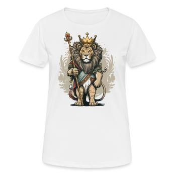 Roaring Kingdom - Frauen T-Shirt atmungsaktiv - Weiß - Vorne - AI Model Female 172 dark (172cm)
