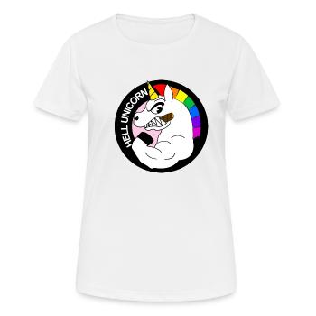 hell unicorn - Women's Breathable T-Shirt - white - Front - AI Model Female 172 dark (172cm)