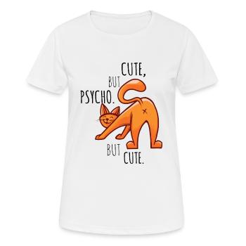 Cat Gift Funny Saying - Women's Breathable T-Shirt - white - Front - AI Model Female 172 dark (172cm)