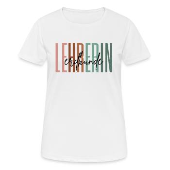 Lehrerin Erdkunde Erdkundelehrerin Geschenk - Frauen T-Shirt atmungsaktiv - Weiß - Vorne - AI Model Female 172 dark (172cm)