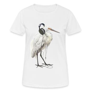 Reiher Vogel - Frauen T-Shirt atmungsaktiv - Weiß - Vorne - AI Model Female 172 dark (172cm)