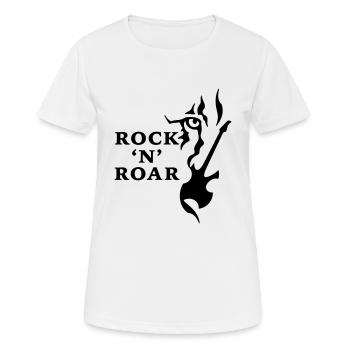 Rock & Roar (monochrome) - T-shirt respirant Femme - blanc - Devant - AI Model Female 172 dark (172cm)