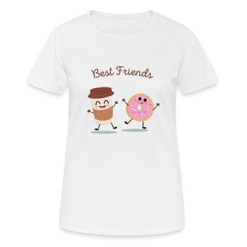 Beste Freunde - Frauen T-Shirt atmungsaktiv - Weiß - Vorne - AI Model Female 172 dark (172cm)