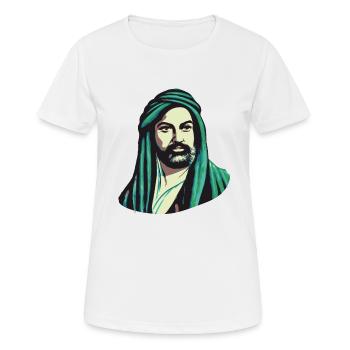Expressif : Hz. Ali Design - T-shirt respirant Femme - blanc - Devant - AI Model Female 172 dark (172cm)