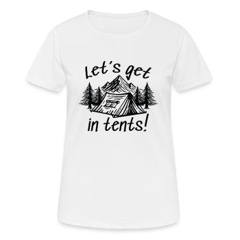 Montons dans les tentes - T-shirt respirant Femme - blanc - Devant - AI Model Female 172 dark (172cm)