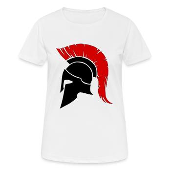 Spartaner - Frauen T-Shirt atmungsaktiv - Weiß - Vorne - AI Model Female 172 dark (172cm)