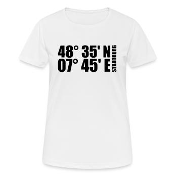 Strasbourg coordinates - Women's Breathable T-Shirt - white - Front - AI Model Female 172 dark (172cm)
