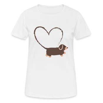 Four-legged love - Women's Breathable T-Shirt - white - Front - AI Model Female 172 dark (172cm)