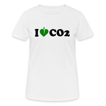 I love co2 - Frauen T-Shirt atmungsaktiv - Weiß - Vorne - AI Model Female 172 dark (172cm)