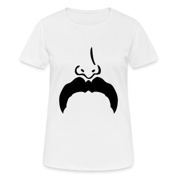 Schnurrbart Schnurrbart Nase nose7 - Frauen T-Shirt atmungsaktiv - Weiß - Vorne - AI Model Female 172 dark (172cm)