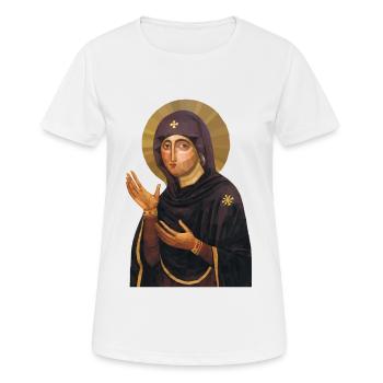 Icône de la Vierge Marie - Advocata Nostra - T-shirt respirant Femme - blanc - Devant - AI Model Female 172 dark (172cm)