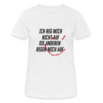 Lustiger Spruch Choleriker mit kurzer Zündschnur - Frauen T-Shirt atmungsaktiv - Weiß - Vorne - AI Model Female 172 dark (172cm)