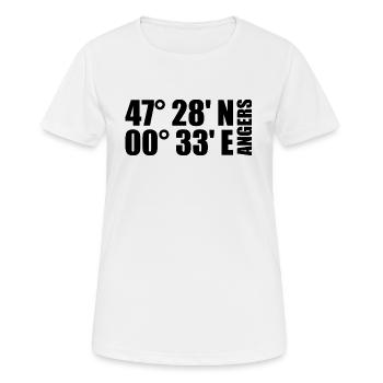 Angers coordinates - Women's Breathable T-Shirt - white - Front - AI Model Female 172 dark (172cm)