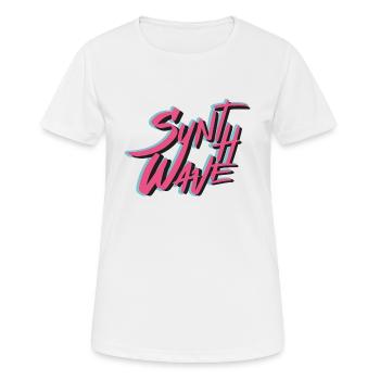 Synthwave - T-shirt respirant Femme - blanc - Devant - AI Model Female 172 dark (172cm)