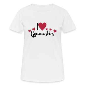 Gymnastik - Frauen T-Shirt atmungsaktiv - Weiß - Vorne - AI Model Female 172 dark (172cm)