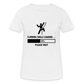 Climbing Skills Loading Please Wait - Women's Breathable T-Shirt - white - Front - AI Model Female 172 dark (172cm)