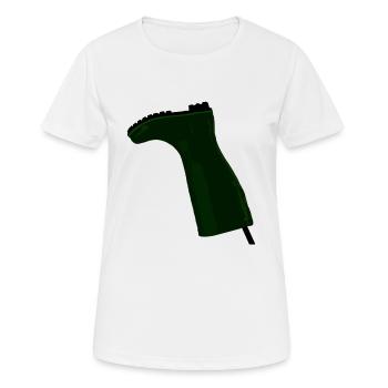Gummistiefel als stiller Protest - Frauen T-Shirt atmungsaktiv - Weiß - Vorne - AI Model Female 172 dark (172cm)