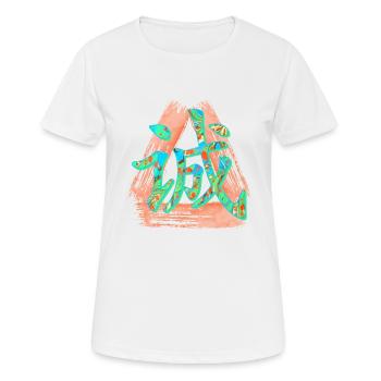 honnêteté e 4 - T-shirt respirant Femme - blanc - Devant - AI Model Female 172 dark (172cm)