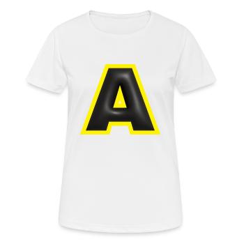 Letter A Leather Font Design - Women's Breathable T-Shirt - white - Front - AI Model Female 172 dark (172cm)