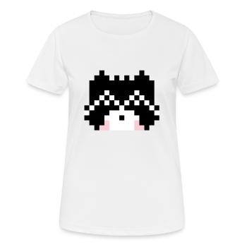 Waschbaer Pixel Art - Frauen T-Shirt atmungsaktiv - Weiß - Vorne - AI Model Female 172 dark (172cm)