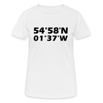 Newcastle upon Tyne coordinates - Women's Breathable T-Shirt - white - Front - AI Model Female 172 dark (172cm)