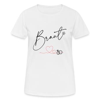 JGA BRAUT - Frauen T-Shirt atmungsaktiv - Weiß - Vorne - AI Model Female 172 dark (172cm)