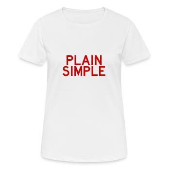 Simple et simple - Citation fraîche drôle minime - T-shirt respirant Femme - blanc - Devant - AI Model Female 172 dark (172cm)