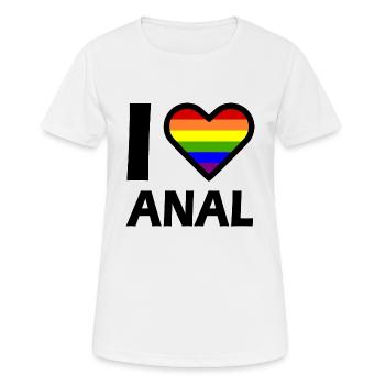 I love - T-shirt respirant Femme - blanc - Devant - AI Model Female 172 dark (172cm)