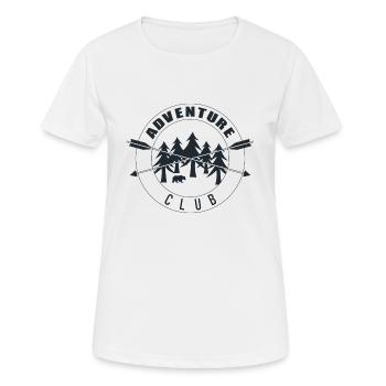 ADVENTURE CLUB ROUND - Women's Breathable T-Shirt - white - Front - AI Model Female 172 dark (172cm)
