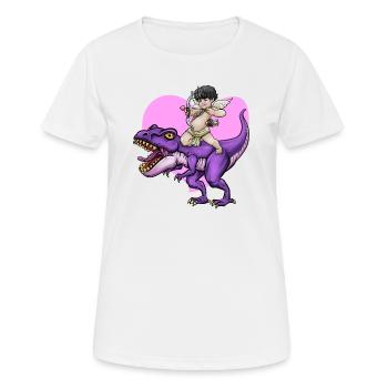 Cupid Armor T Rex Heart Valentinstag Cupid Rex - Frauen T-Shirt atmungsaktiv - Weiß - Vorne - AI Model Female 172 dark (172cm)
