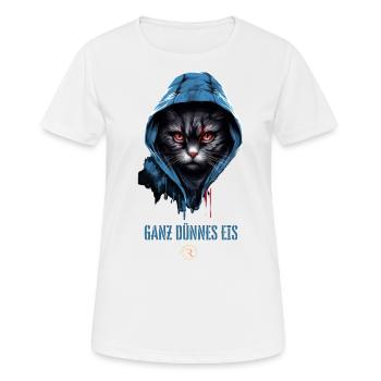 Œil de chat mystérieux - T-shirt respirant Femme - blanc - Devant - AI Model Female 172 dark (172cm)