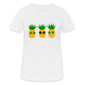 Festival d’été de l’ananas - T-shirt respirant Femme - blanc - Devant - AI Model Female 172 dark (172cm)