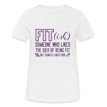 Ajustement Ish - T-shirt respirant Femme - blanc - Devant - AI Model Female 172 dark (172cm)