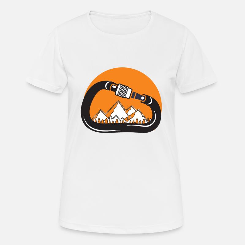 Rock Climbing - Women's Breathable T-Shirt - white