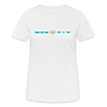 Marseille - T-shirt respirant Femme - blanc - Devant - AI Model Female 172 dark (172cm)