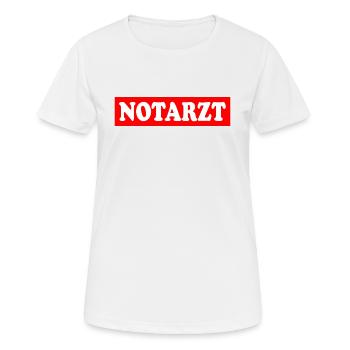Notarzt - Frauen T-Shirt atmungsaktiv - Weiß - Vorne - AI Model Female 172 dark (172cm)