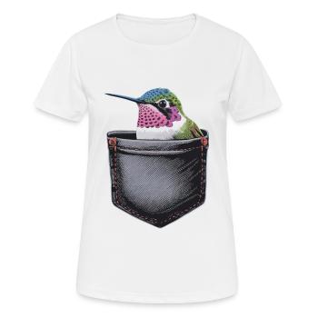 Kolibri - Frauen T-Shirt atmungsaktiv - Weiß - Vorne - AI Model Female 172 dark (172cm)