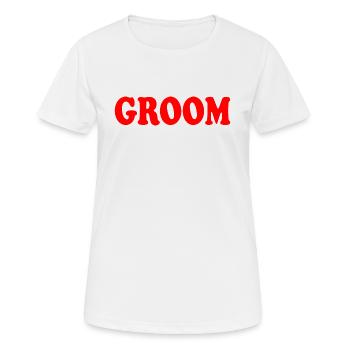 Groom - Frauen T-Shirt atmungsaktiv - Weiß - Vorne - AI Model Female 172 dark (172cm)