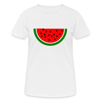 Melon pastèque - T-shirt respirant Femme - blanc - Devant - AI Model Female 172 dark (172cm)
