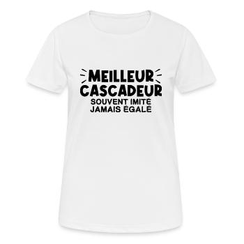Cascadeur | Je suis le meilleur Cascadeur - T-shirt respirant Femme - blanc - Devant - AI Model Female 172 dark (172cm)