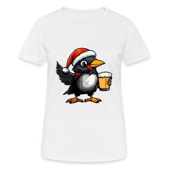 Bière de Noël Raven Crow - T-shirt respirant Femme - blanc - Devant - AI Model Female 172 dark (172cm)